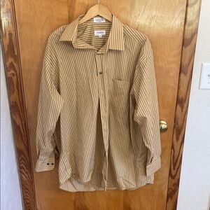 Claiborne Concepts Beige and Brown Striped Shirt